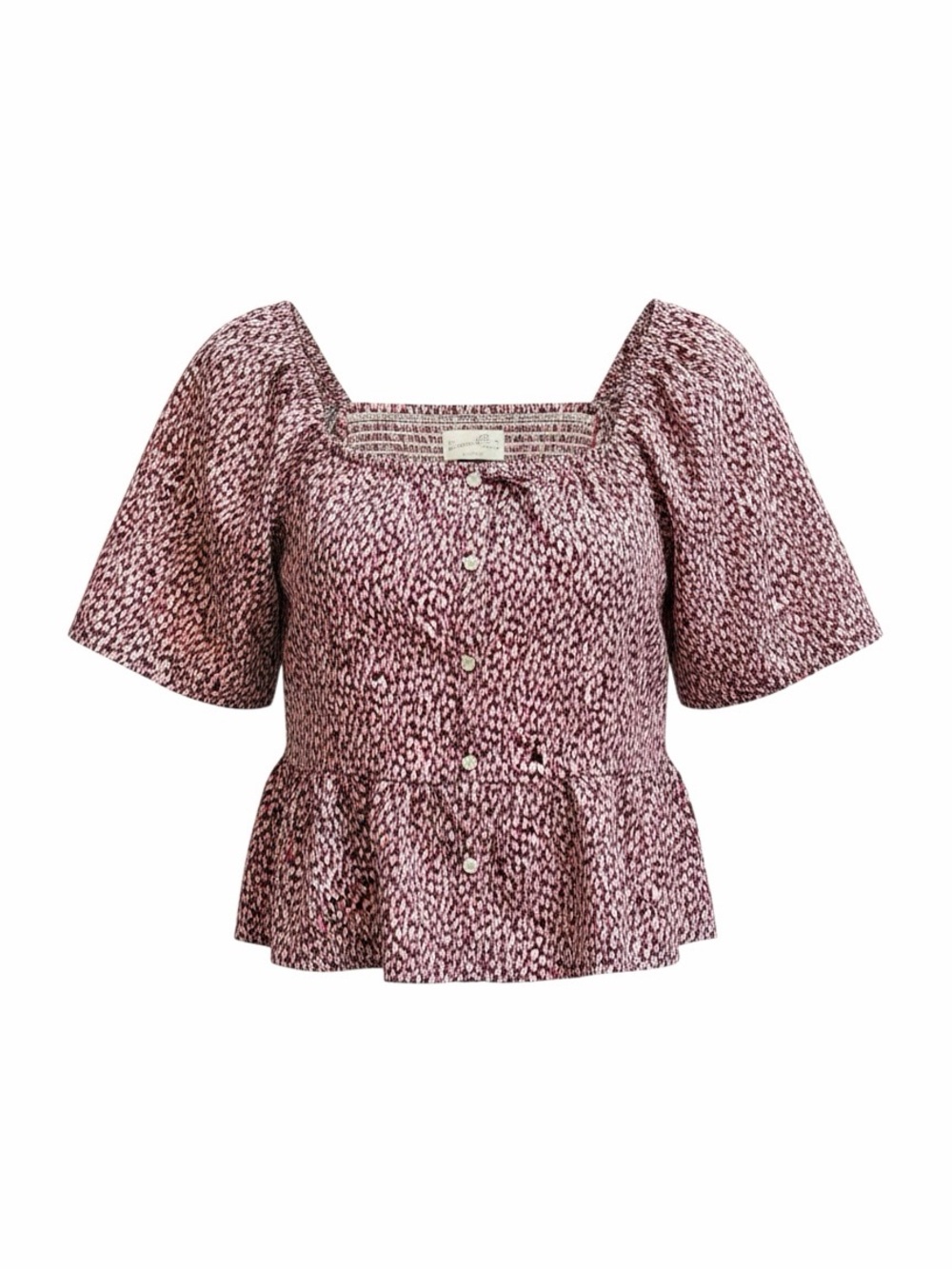 Universal Thread Mauve Pink Smocked Peplum Top